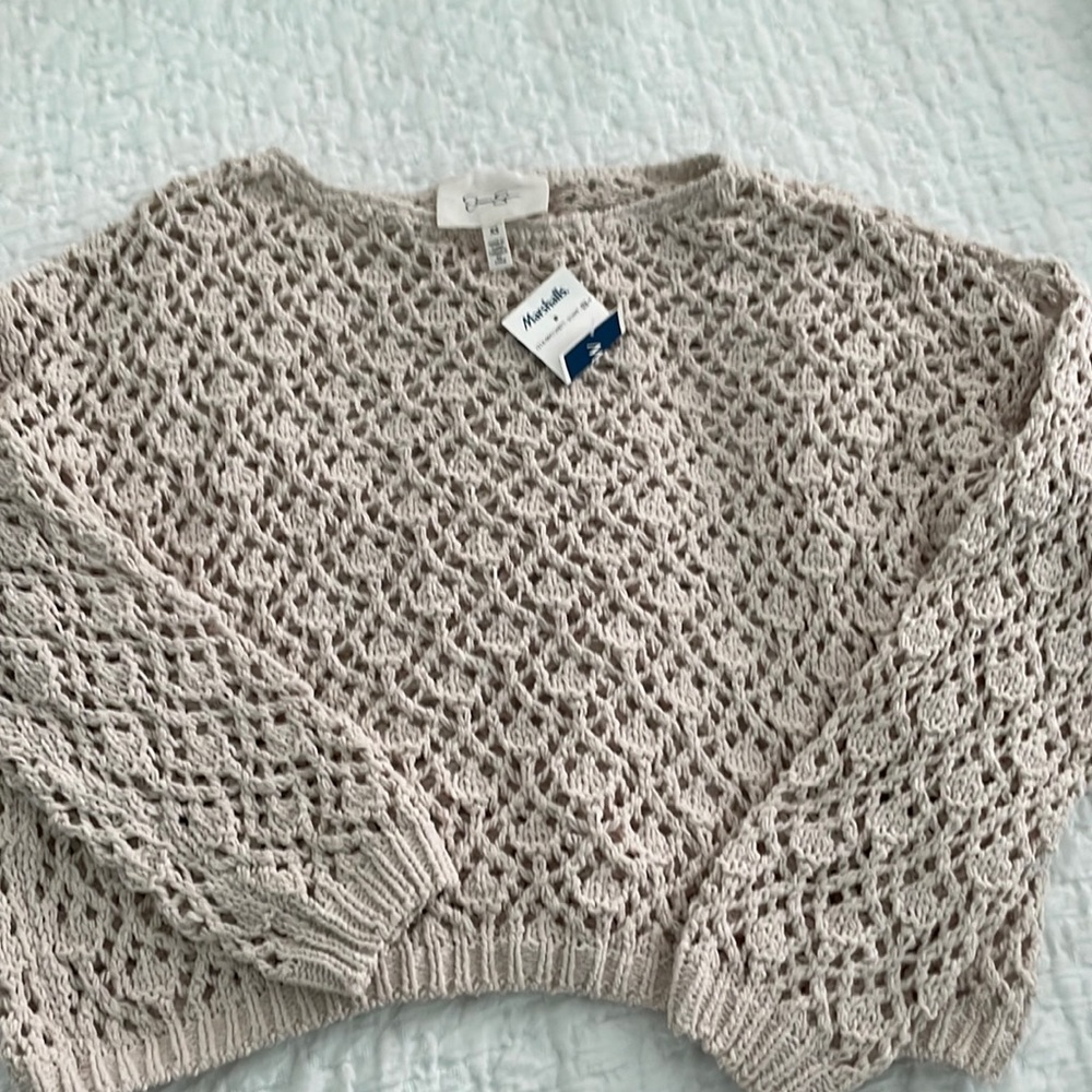 Jessica Simpson NWT Khaki-color Crew neck Sweater